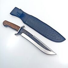 Handmade Big Bowie Knife With Leather Sheath, Survival Knife, Full Tang Blade picture