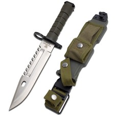 12" M-9 US Silver Camping Survival Hunting Knife Fixed Blade picture