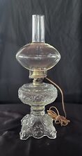 Vintage 20”  B&P Glass Princess Feather Oil Lamp turned Electric picture