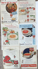 6 Vintage 1930s Ads Campbell's Soup 1920’s 1930s Inserts from Popular Magazines picture