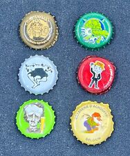 Vintage Beer Bottle Caps, Assortment of 6, Lot of “Cute Little Guys” picture