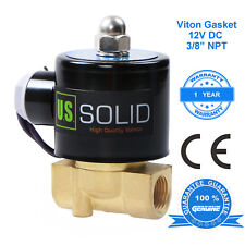 U.S. Solid Electric Solenoid Valve 3/8 inch Brass 12V DC picture