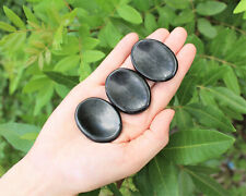 Black Tourmaline Worry Stone (Tourmaline Pocket Palm Stone, Polished Crystal) picture