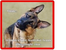 Funny Dog German Shepherd BS Angle  Refrigerator / Tool Box  Magnet picture