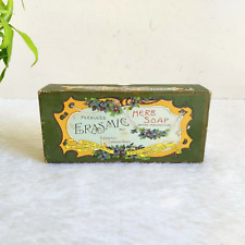 1930s Vintage Peerless Erasmic Herb Soap London Paris Floral Cardboard Box CB233 picture