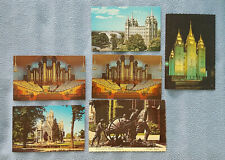 Lot of 6 Vintage Salt Lake City Utah Temple Square Mormon Tabernacle Postcards picture