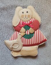 Bunny Duck Wreath Holiday Theme Country Refrigerator Magnet Fabric  picture