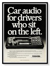 Toshiba Car Audio Sit on the Left Print Ad Vintage 1989 Magazine Advertisement picture