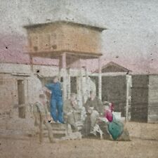 Antique 1860s Civil War Prison And Hangman's Gallows Stereoview Photo Card P1176 picture