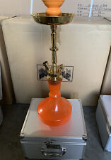 INHALE 21’’ HEAVY DUTY  SOLID BRASS HOOKAH IN  A SUITCASE *ORANGE COLOR * picture