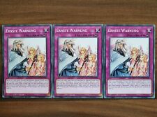 3x Yu-Gi-Oh SDCH-DE036 Serious Warning Common, NM, 1st Ed picture