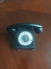 Retro Black Telephone Piggy Bank   Rotary Dial Syroco Phone Coin Bank  picture