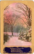 Poetry Vintage Postcard Alexander Pope A SUNBEAM IN A WINTERS DAY Poem 1905 QX picture