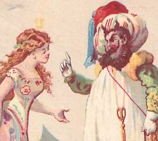 Devil 1800's Magic Faust Play Les Sept Chateaux de Diable French Theater Card Ad picture