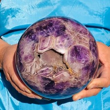 6.9LB Natural Dream Amethyst Sphere Quartz Therapy Aura Crystal Ball Healing picture