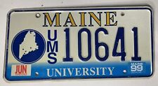 Maine License Plate - University of Maine System, UMS - Good Condition picture