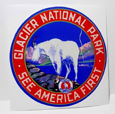 Glacier National Park, See America First, Great Northern, Travel Decal / Sticker picture