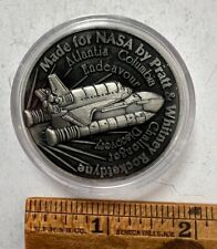 SPACE SHUTTLE MAIN ENGINE 40 YRS -MEDALLION WITH FLOWN SHUTTLE METAL picture