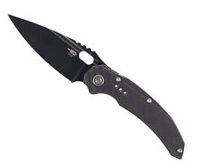 Bestech Exploit Folding Knife Black Ti/CF Handle S35VN Plain Black Blade BT2005G picture