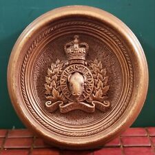 Vintage 1979 Royal Canadian Mounted Police RCMP Walnut Wood Wall Plaque 8.5