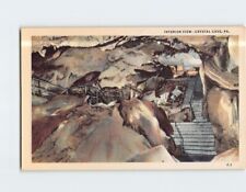 Postcard Interior View of Crystal Cave Pennsylvania USA picture