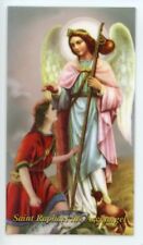 ST. RAPHAEL - Laminated  Holy Cards.  QUANTITY 25 CARDS picture
