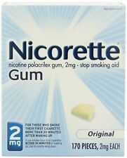 NEW Nicorette Nicotine Gum Original 2mg 170 Pieces Stop Smoking Aid Exp 11/2023 picture