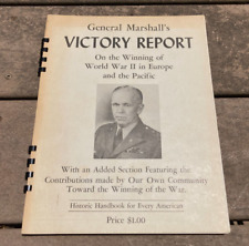 1945 VINTAGE WWII GENERAL MARSHALL'S VICTORY REPORT ORIG Book picture