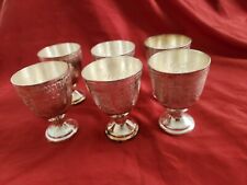 6 Persian Silver 84 Wine cup Shot Cup Hebrew Jewish Cup- Height 8 cm picture