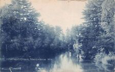 Menomonie WI Wisconsin Wilson Creek Boat Cyanotype 1910 Postcard picture