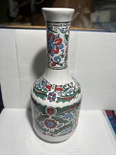 Vintage Porcelain Decorated Greek Liqueur Bottle with Stopper, Metaxa Handmade picture