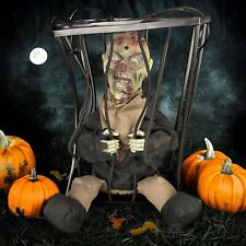 2009 MAGIC POWER MOTION ACTIVATED ANIMATED ZOMBIE IN A HANGING CAGE HALLOWEEN picture