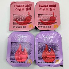 McDonalds BTS Meal Dipping Sauces Limited Edition Lot 2x Cajun 2x Sweet Chili picture