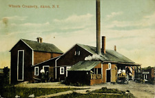 RARE Early 1900's Wheats Creamery in Akron New York NY Dairy Farm Postcard picture