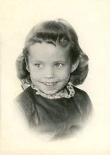 5x7 FOUND PHOTO YOUNG GIRL1940's1950's BLACK AND WHITE Original PORTRAIT 26 41 M picture