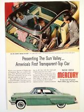 1954 Mercury Sun Valley Print Ad Green Transparent Top picture
