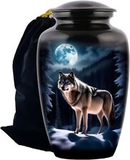 Wolf Moon Night Adult Urn 10