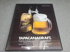 1986 Miller Genuine Draft Beer High Life vintage print ad 80's Framed 8.5 X 11  picture