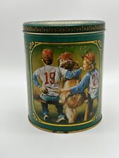 1989 PURINA LTD. EDITION COLLECTIBLE DOG BISCUIT TIN w/DOGS & KIDS ILLUSTRATIONS picture