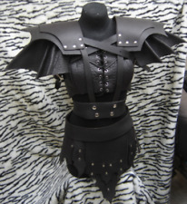 Genuine Black Leather Woman medieval armor re-enactment LARP Gothic Style Armor  picture