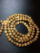 6mm 108Pcs Natural Gold Quartz Golden Hair Rutilated Titanium Crystal Bracelet  picture