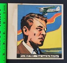 Vintage 1936 Wiley Post History of Aviation Goudey Premium Card Unpunched picture