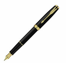 Excellent Black Parker Pen Sonnet Series 0.5mm Medium (M) Nib Fountain Pen picture