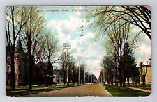 Cortland NY-New York, Tompkins Street, Advertising Vintage c1909 Postcard picture