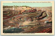 Hibbing Minnesota~Open Pit Mines~Agnew~Burt Day Pool~Sellers~Webb~1942 Linen picture