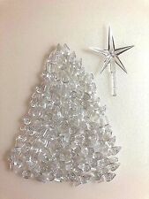 65 Clear Med Twist Bulbs & 1 Lg Clear Star for Ceramic Christmas Tree-read descr picture