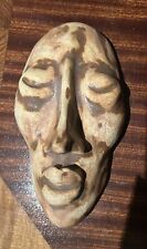 Primitive Sculpture Handcarved Face clay picture