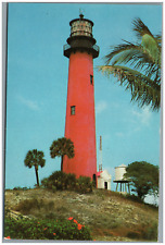 Jupiter Inlet Lighthouse Fort Lauderdal Florida FL Chrome Postcard picture