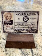 Marilyn Monroe DOD Identification Card when She Entertained Our Troops. picture