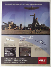 9/2007 PUB AV AEROVIRONMENT DRONE UAS US ARMY SWITCHBLADE WASP RAVEN AD picture